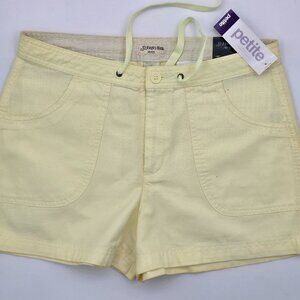 ST. JOHN's BAY PETITE Women's Yellow Luna Colored Shorts Sz 10p.